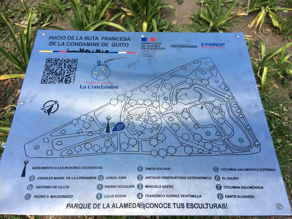 Plan of La Alameda Park, Quito. en quito