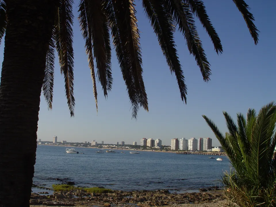 Mansa Beach seen from near the Harbor in Punta del Este, Uruguay. en punta-del-este