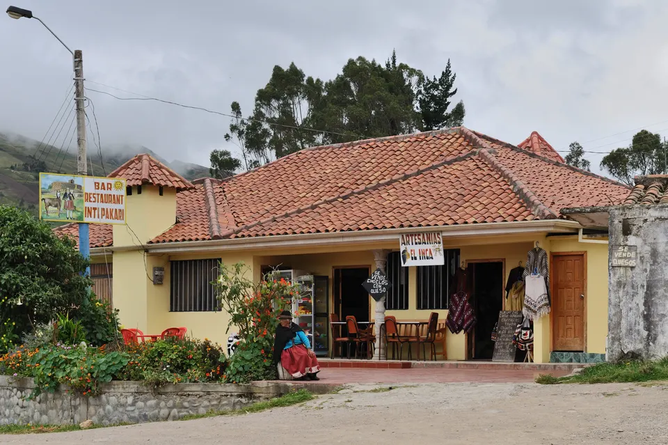 Ingapirca, Ecuador: bar-restaurant at the archaeological site of the Cañaris-Incas. en ecuador