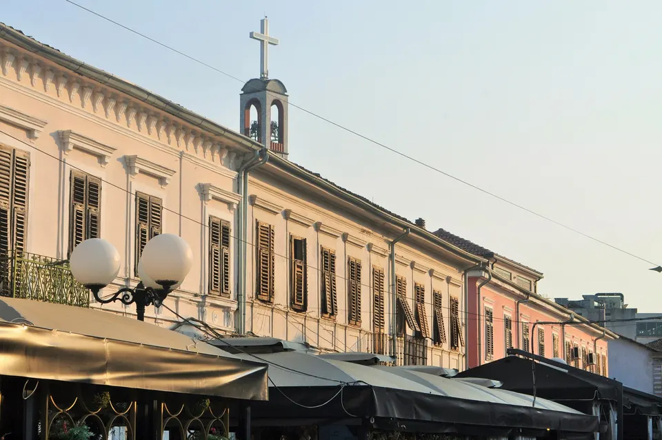 La calle peatonal Kolë Idromeno, en el centro de Shkodër.