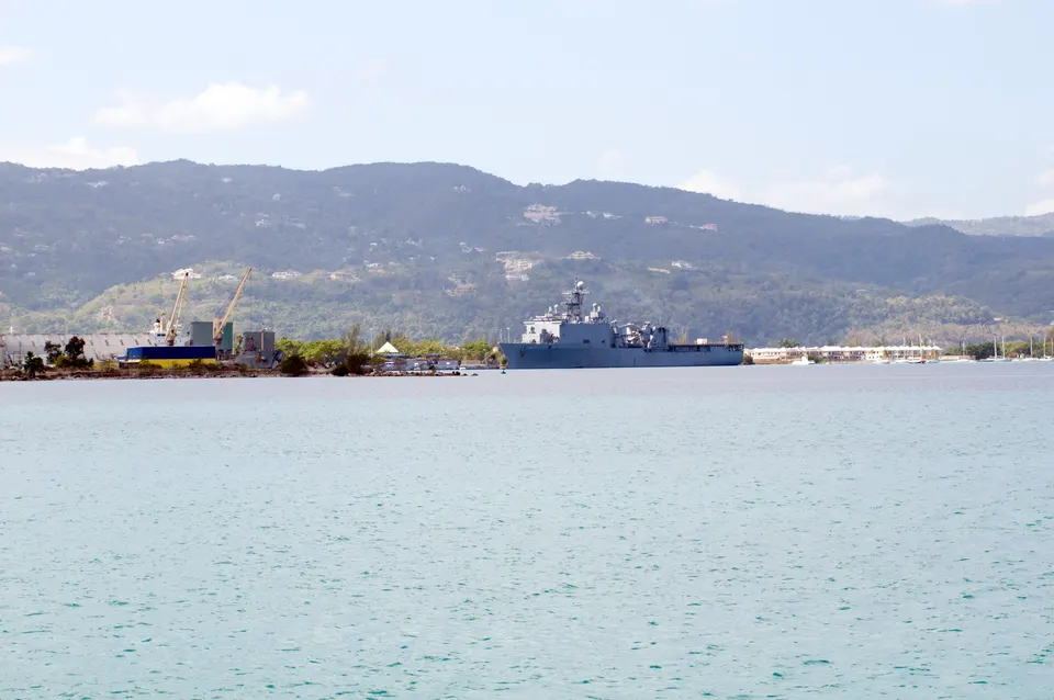 Vista general de la bahía de Montego Bay, Jamaica.