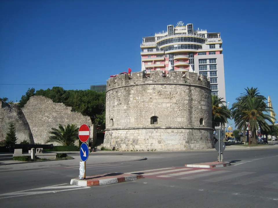 La Torre Veneciana de Durrës, parte de las fortificaciones del castillo.