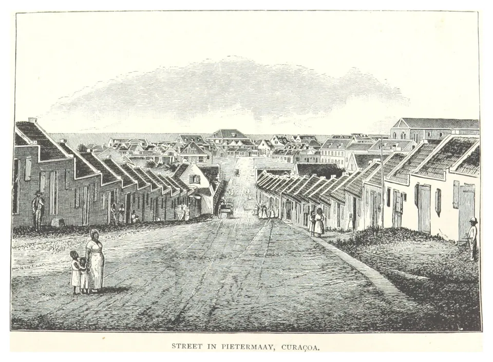 Calle histórica de Pietermaai, Curazao.