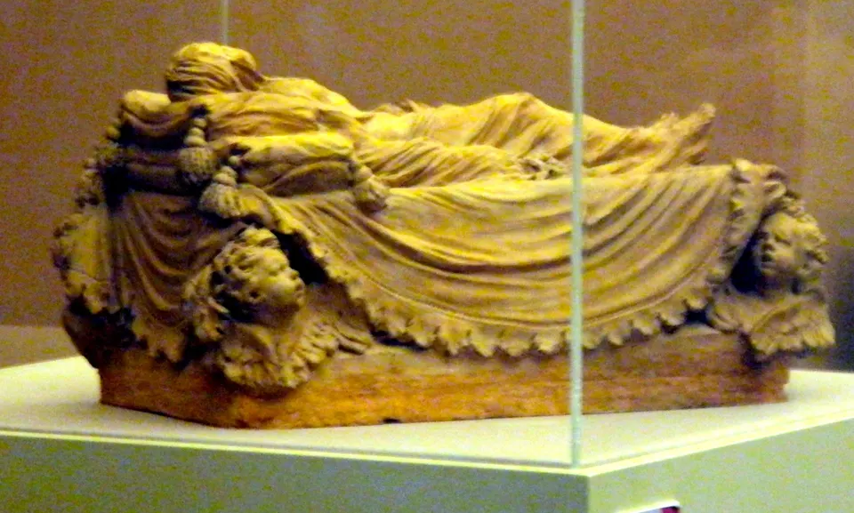 Un boceto preparatorio relacionado con el Cristo Velado de Sanmartino, en el Museo di San Martino.