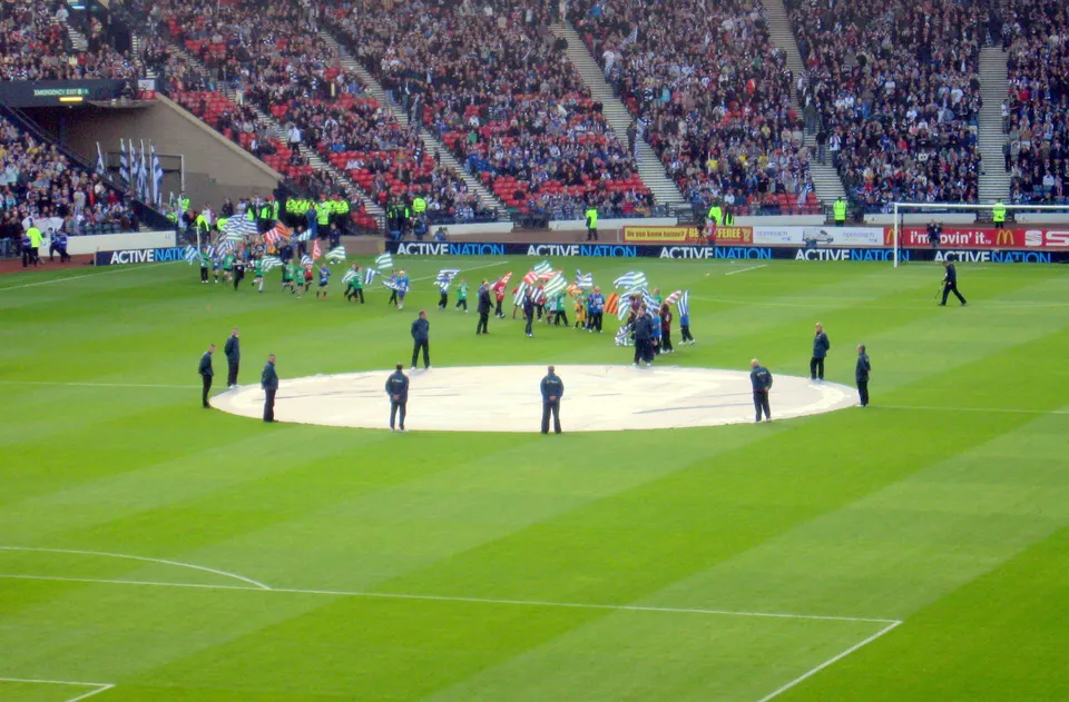 Hampden Park, el estadio nacional de fútbol de Escocia, en Glasgow.