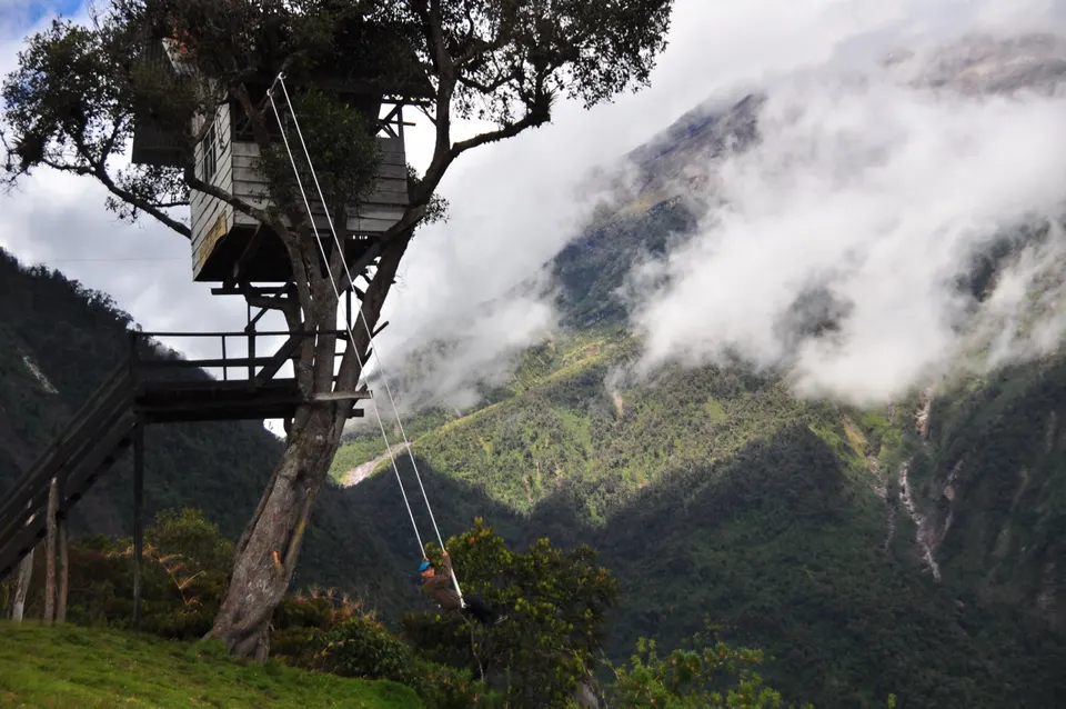 La Casa del Árbol (The Treehouse)
Swings in Ecuador. La Casa del Árbol (The Treehouse). Swing at the End of the World en banos-de-agua-santa