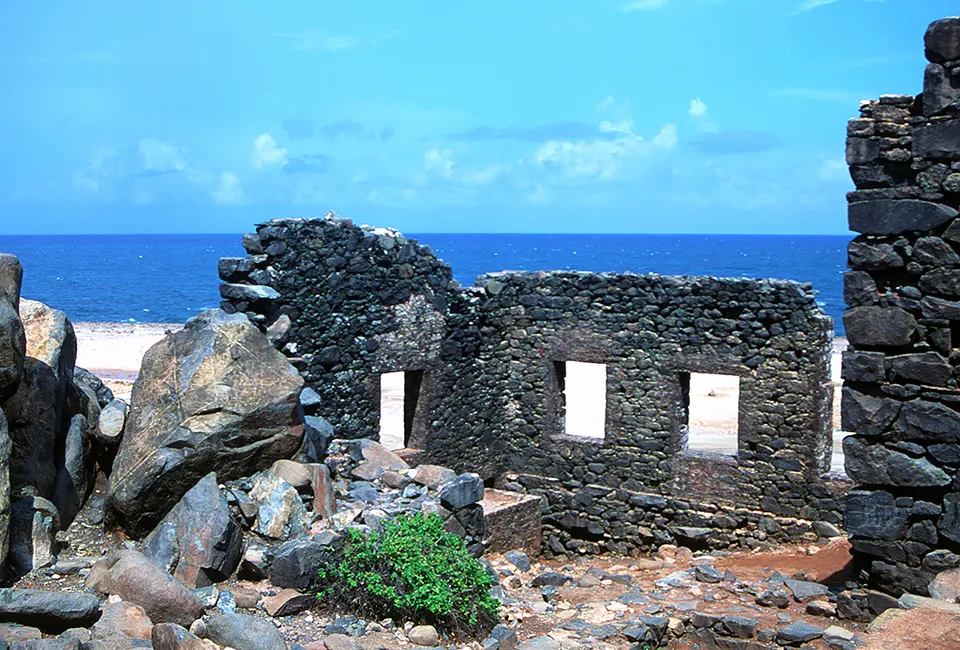 Ruinas del molino de oro de Bushiribana, en Aruba.