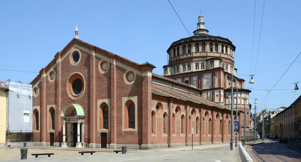 La iglesia de Santa Maria delle Grazie, que guarda La Última Cena de Leonardo da Vinci.
