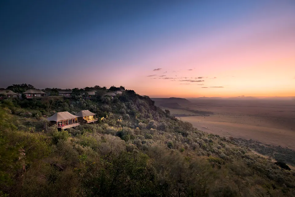 Panorámica desde el escarpe de Oloololo dominando la inmensidad de las praderas de Masai Mara.
