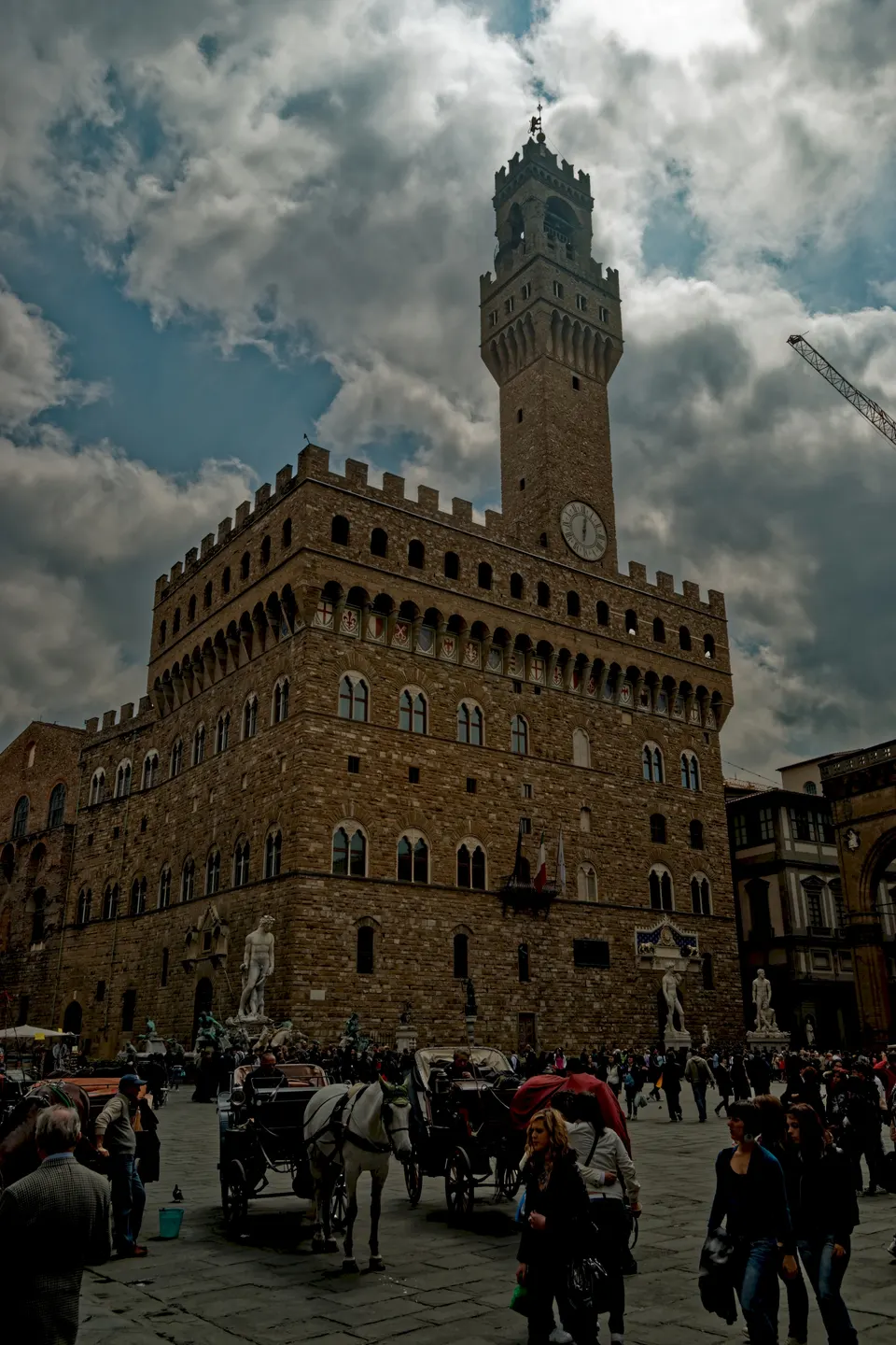 La Piazza della Signoria, frente al Palazzo Vecchio.