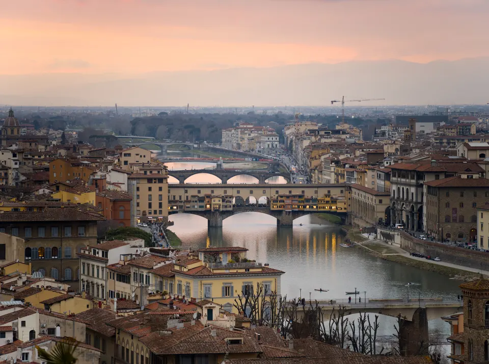 El Ponte Vecchio visto desde el Piazzale Michelangelo.