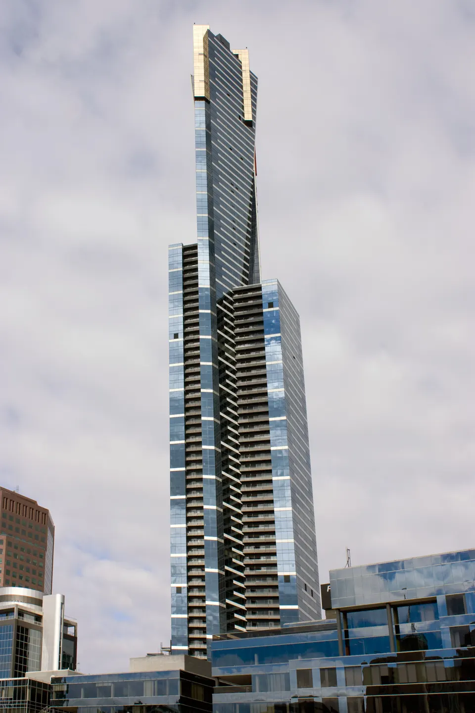 Perspectiva de 360 grados sobre el trazado metropolitano de Melbourne desde la Eureka Tower.