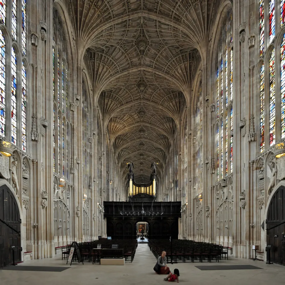 La Capilla de King's College, Cambridge, construida entre 1446 y 1515.