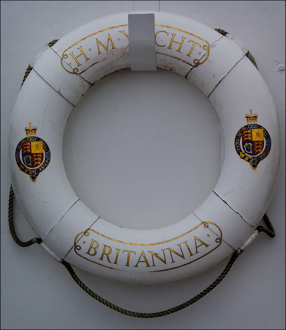 El Royal Yacht Britannia, amarrado en Leith, Edimburgo.