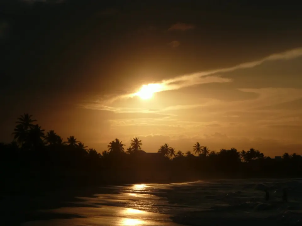 Atardecer visto desde una playa de Punta Cana.