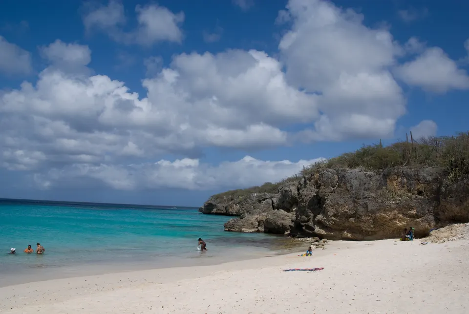 Playa Kenepa Chiki (Kleine Knip), en Westpunt, Curazao.
