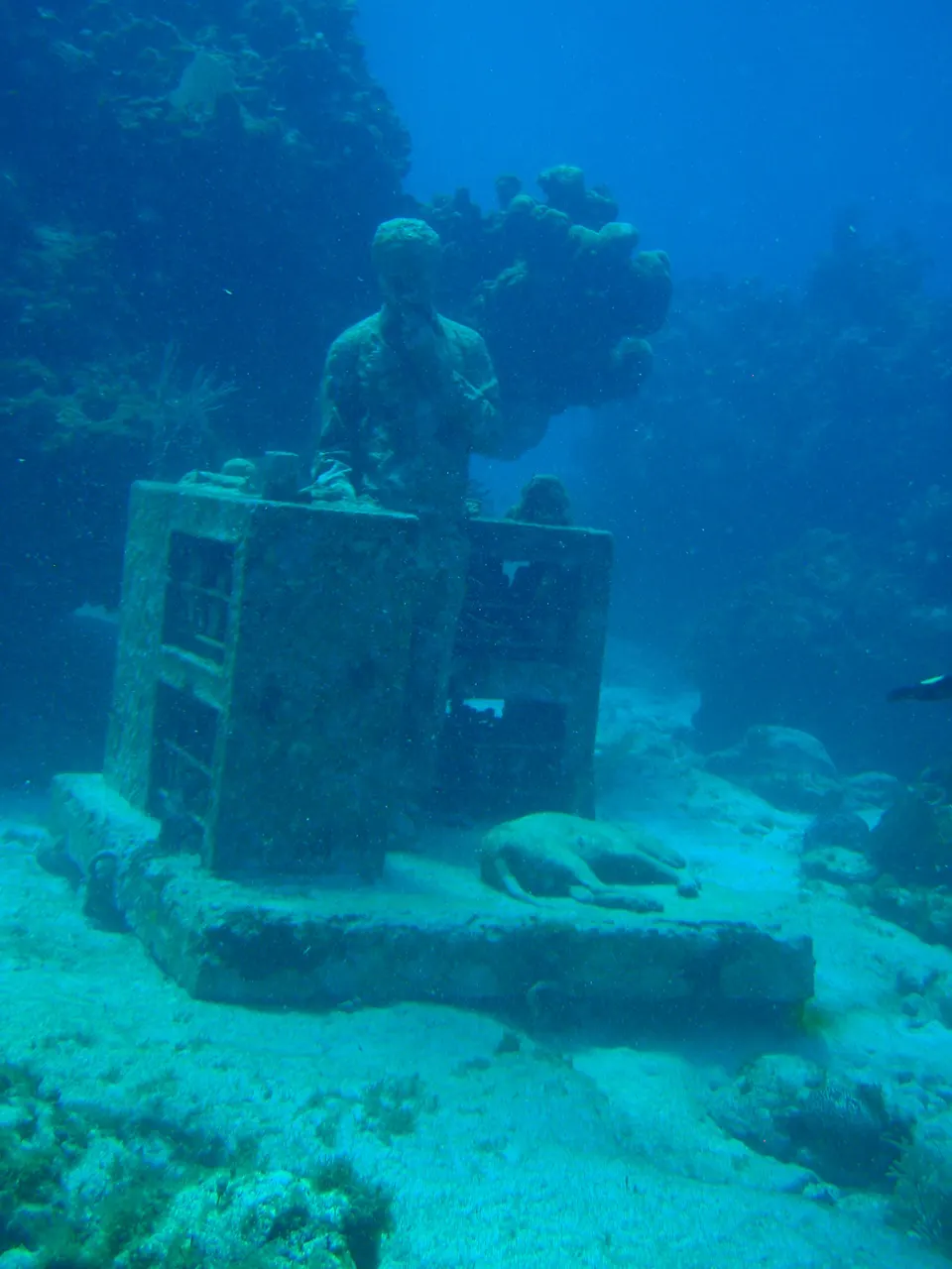 by Jason deCaires Taylor At Museo Subacuatico de Arte, aka MUSA, between Cancun and Isla Mujeres, Mexico en cancun