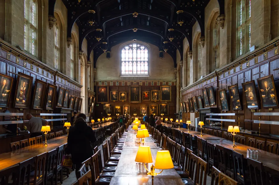 El Great Hall de Christ Church, Oxford, que inspiró el Gran Comedor de Hogwarts.