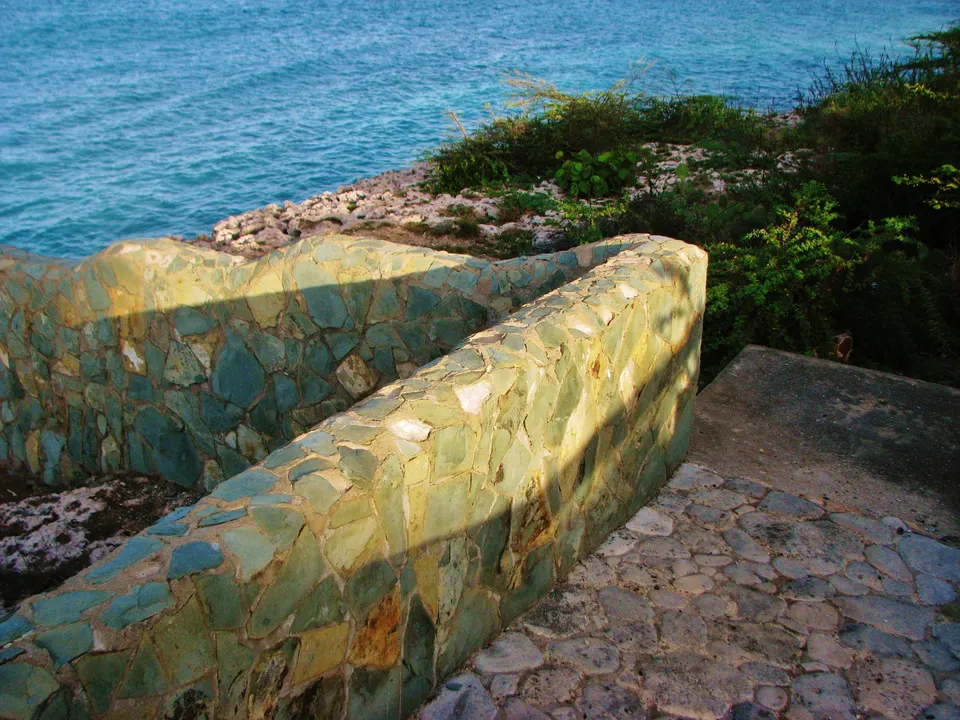Escalera de acceso a Rodgers Beach, en San Nicolas, Aruba.