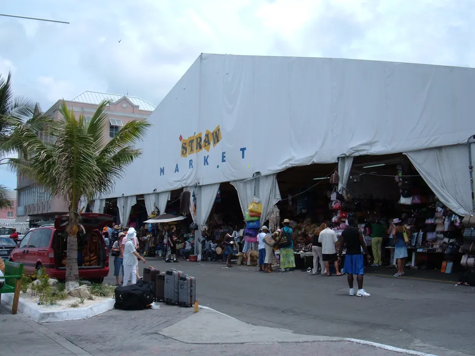 El Mercado de Paja de Nassau, Bahamas.