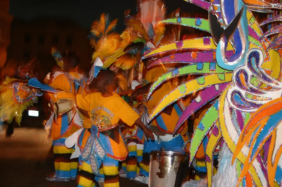 Desfile infantil del festival Junkanoo, en Nassau, Bahamas.