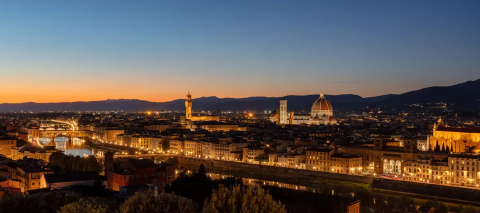 Vista panorámica de Florencia desde el Piazzale Michelangelo.
