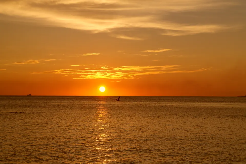Atardecer en la bahía de Jan Thiel, Curazao.