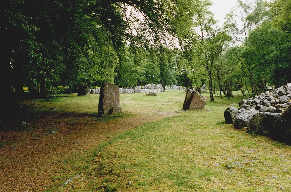 Las piedras erguidas de Clava Cairns, cerca de Culloden.