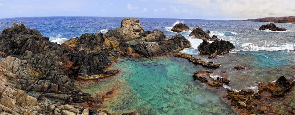 Piscina natural de Conchi, en la costa este de Aruba.