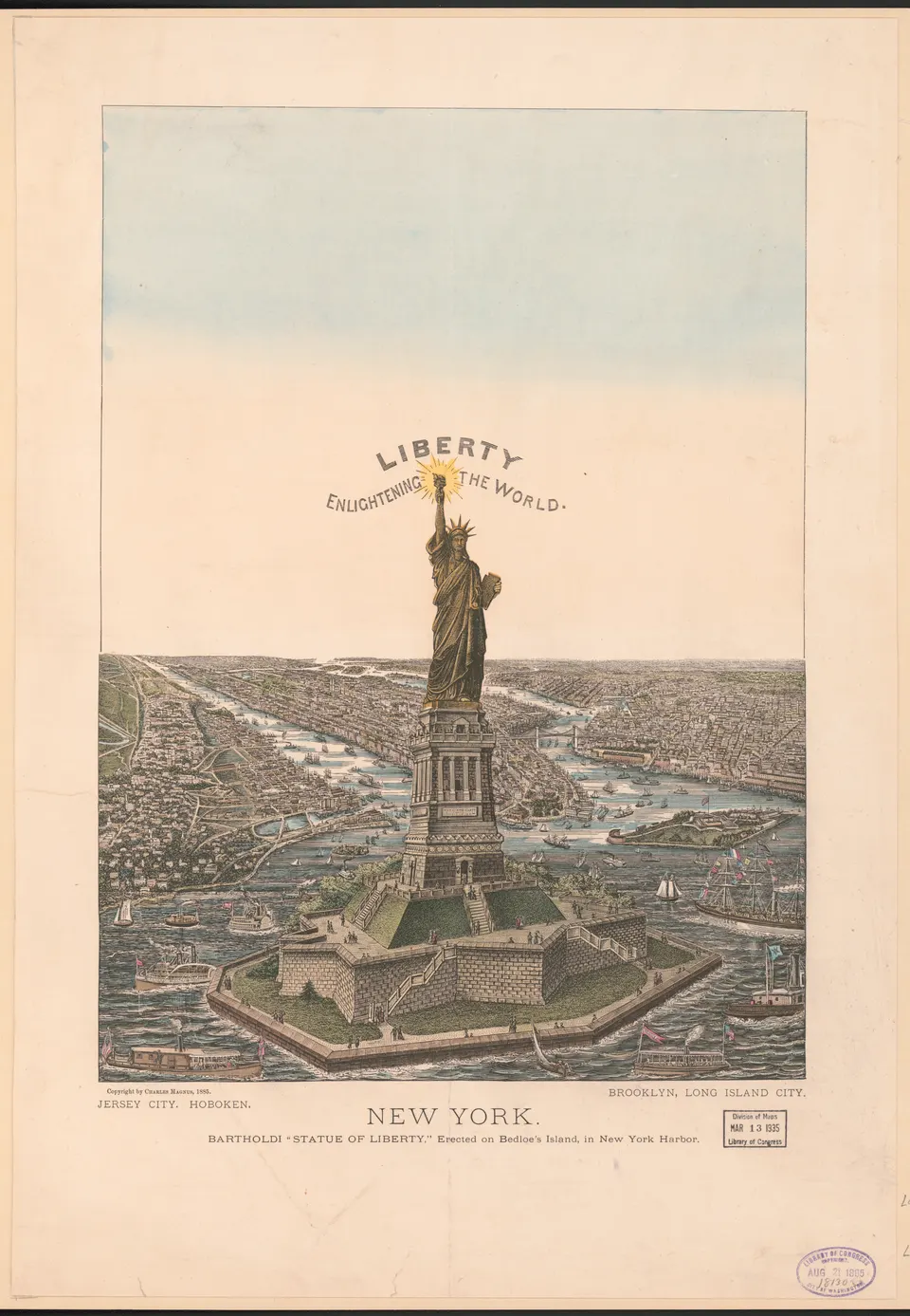 Title: New York. Bartholdi "Statue of Liberty," erected on Bedloe's Island, in New York Harbor
Physical description: 1 p en nueva-york