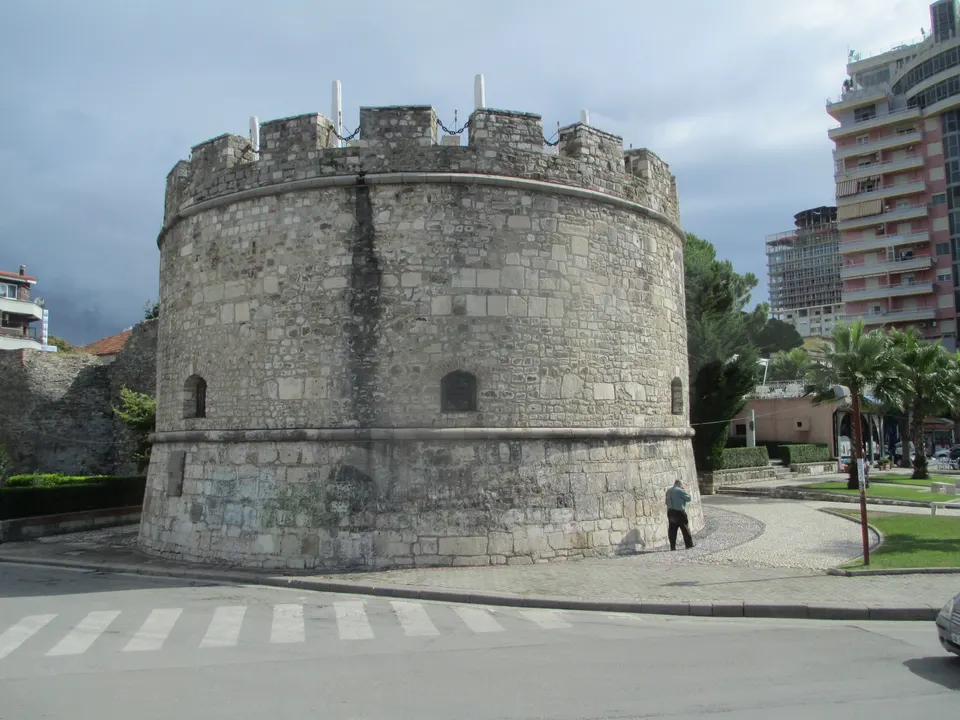 Los muros del castillo de Durrës, de origen bizantino.