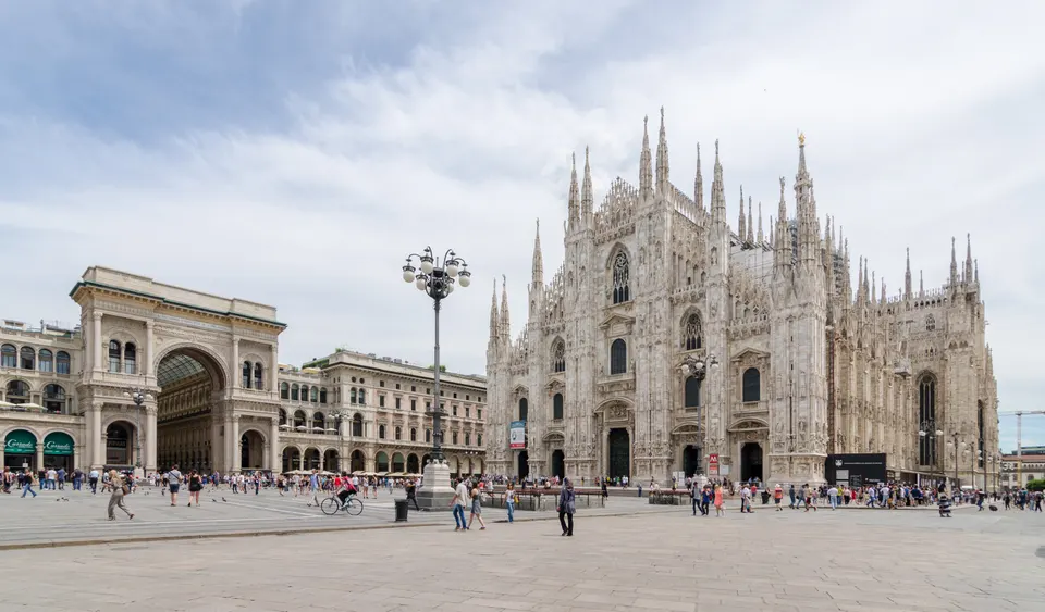 El Duomo de Milán y la Galería Vittorio Emanuele II.