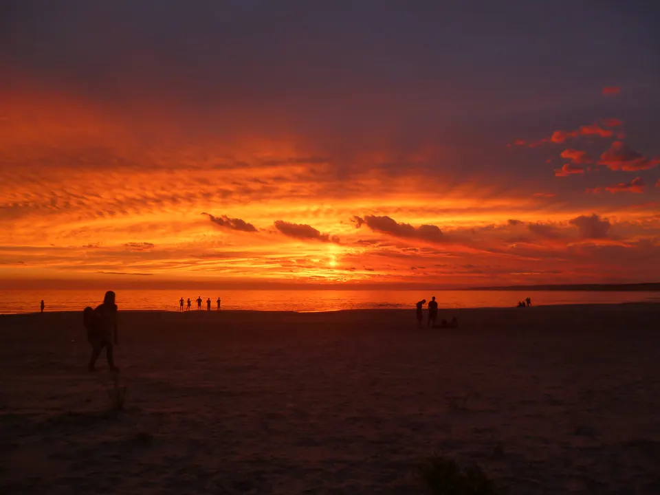 Atardecer playa sur, Cabo Polonio. en cabo-polonio