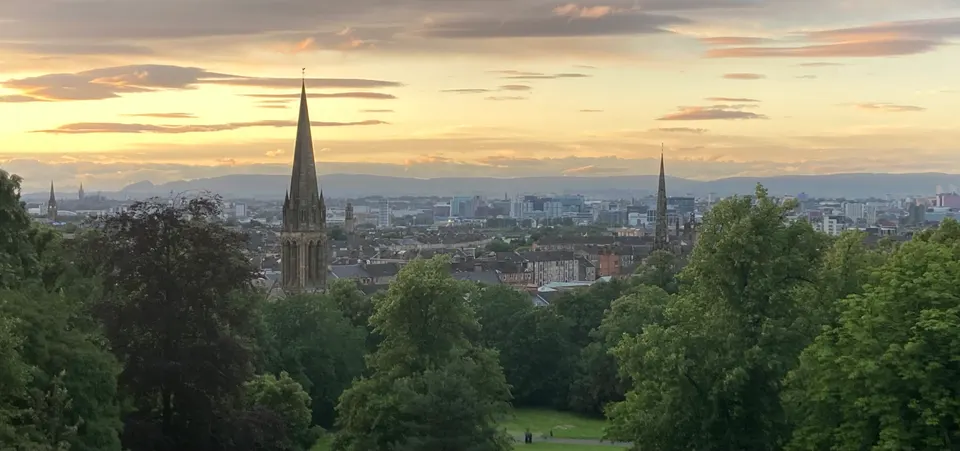 Panorámica de Glasgow vista desde Queen's Park.